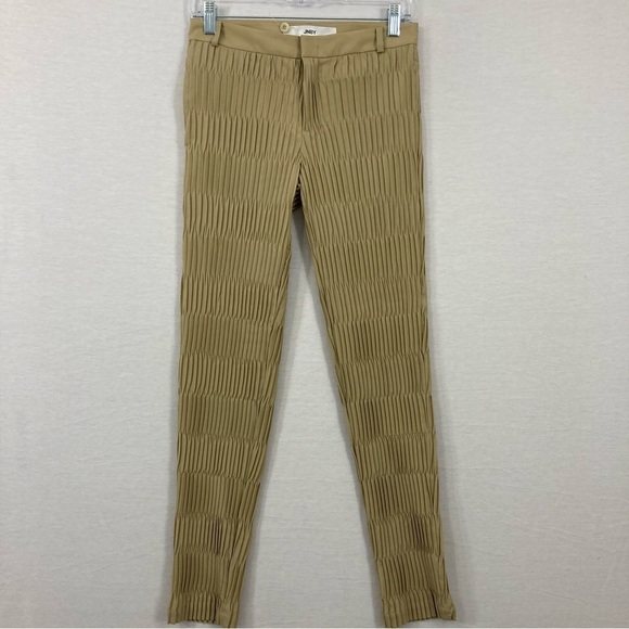 JNBY Camel/Tan Wool Blend Textured Slim Pants size Small - Picture 1 of 10